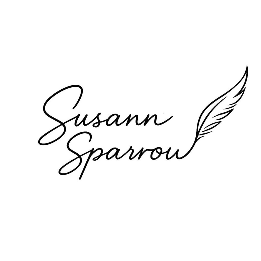 Logo von Susann Sparrow mit Schreibfeder